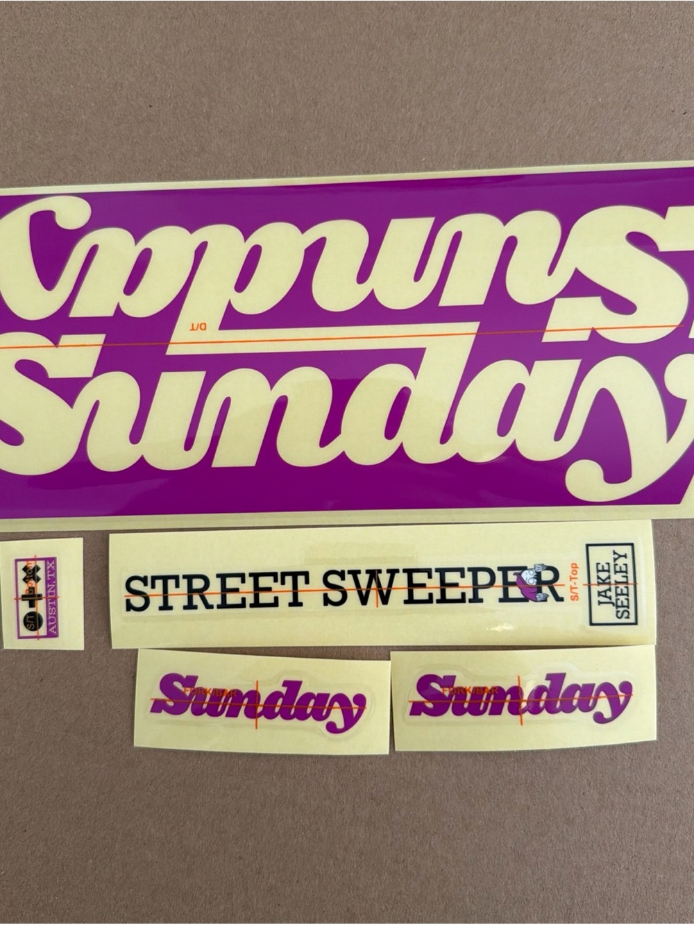 SUNDAY STREET SWEEPER FRAME STICKER KIT
Matte Magenta